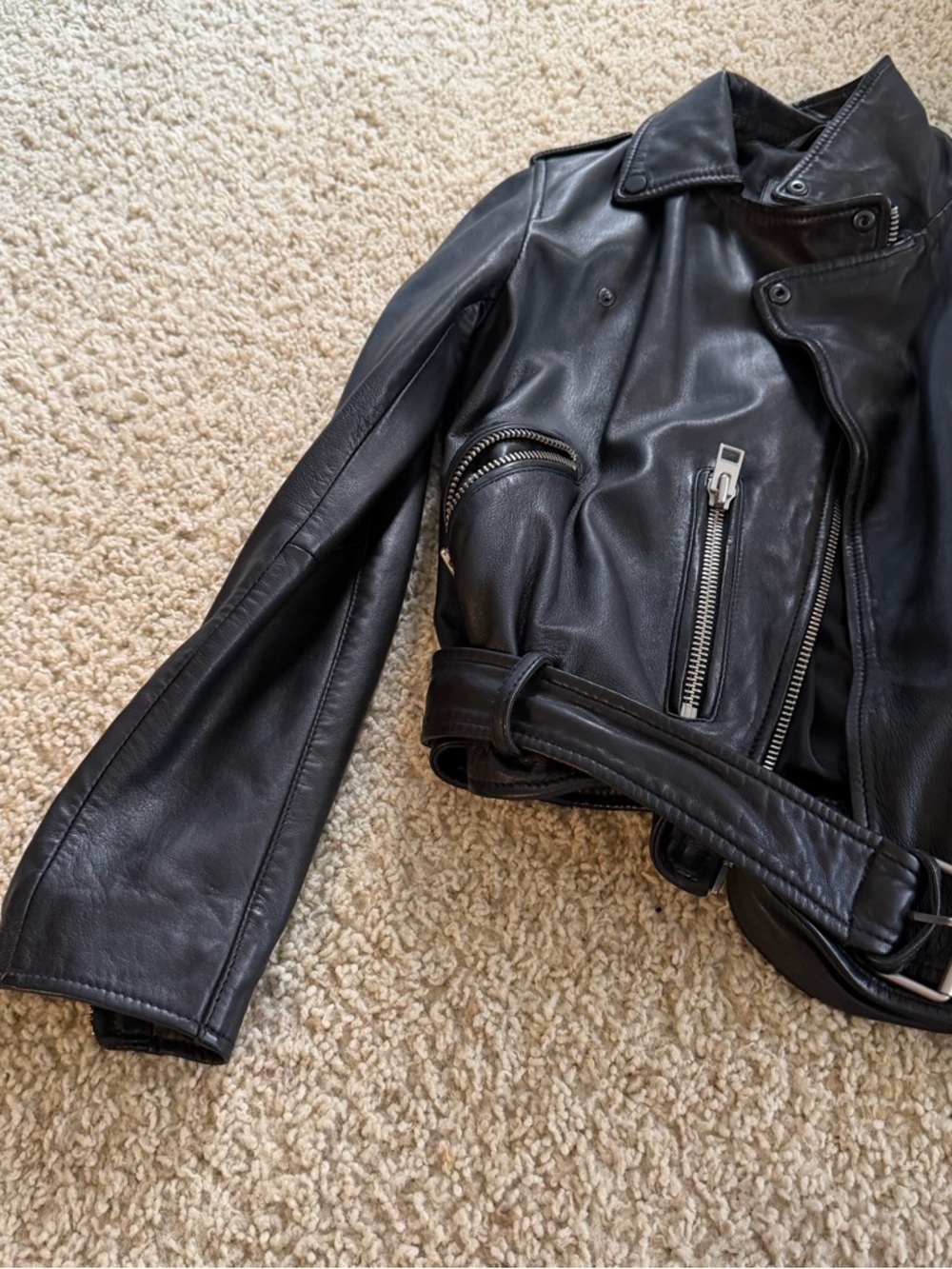 Allsaints BALFERN LEATHER BIKER JACKET - Picture 4 of 7